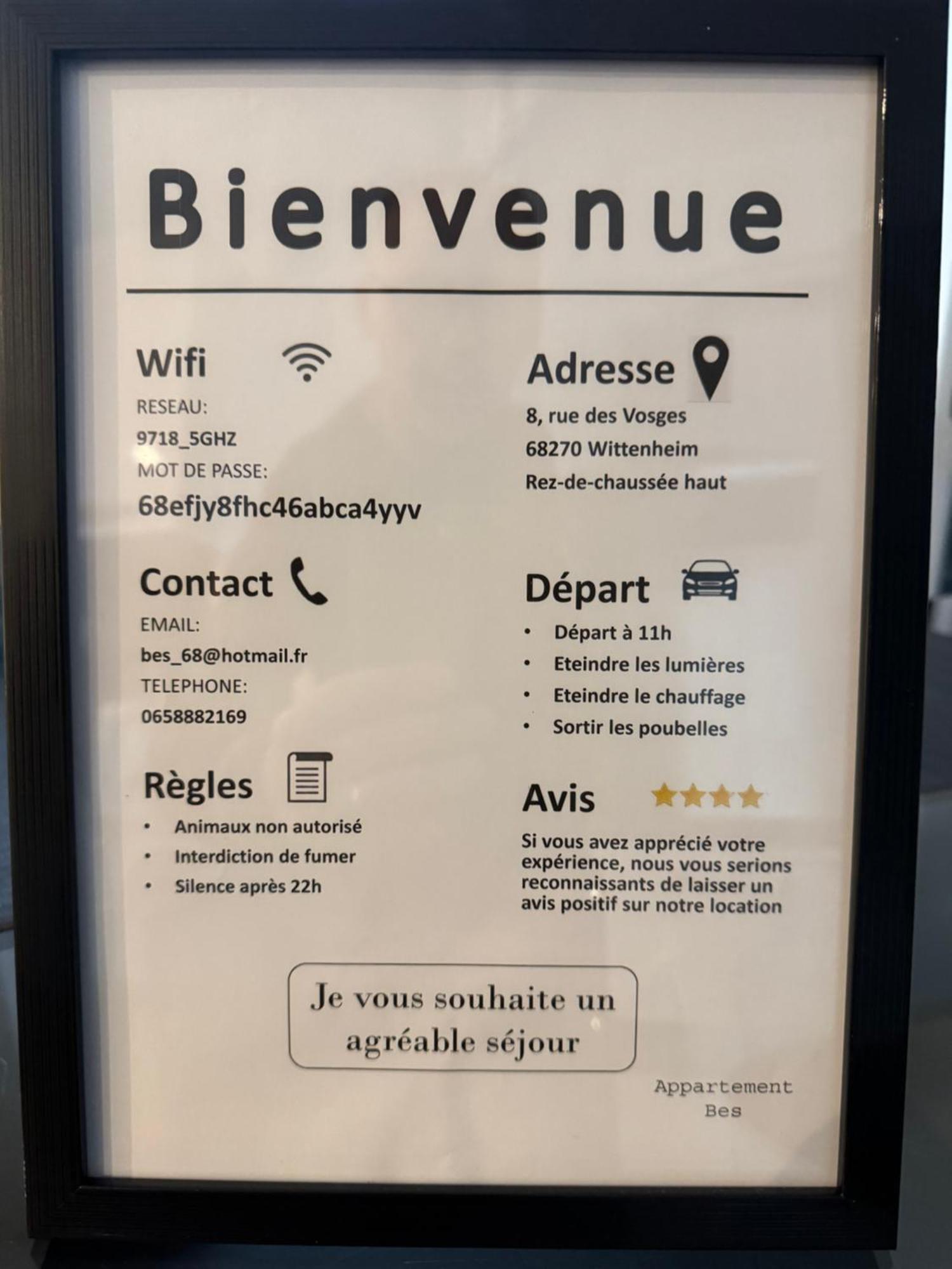Appartement Bes,, Chaleureux Et Confortable Avec Entree Independante Wittenheim Luaran gambar